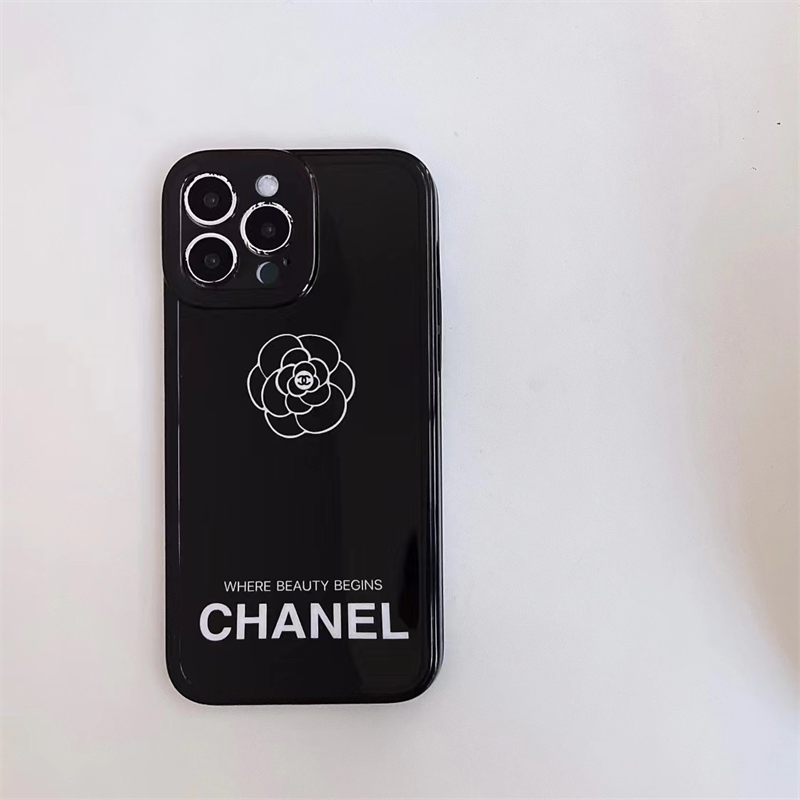 スマホケース ハイブランド iphone ケース シャネル カメリア chanel パロディ iphone ケース iphone14 ケース シンプル